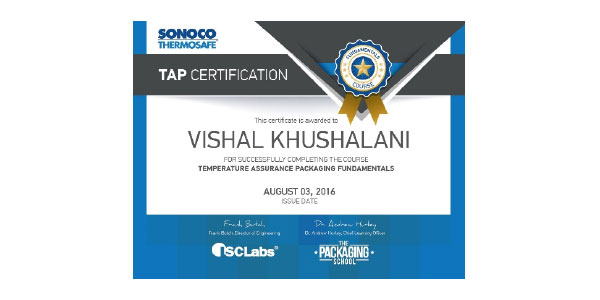 TAP certificate